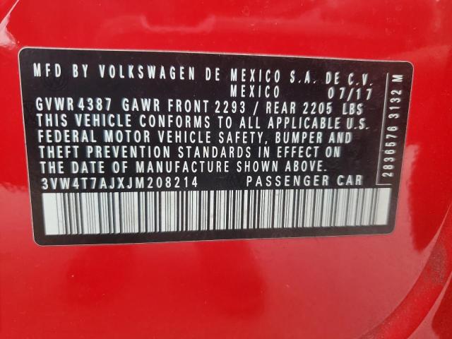 2018 VOLKSWAGEN JETTA GLI 3VW4T7AJXJM208214