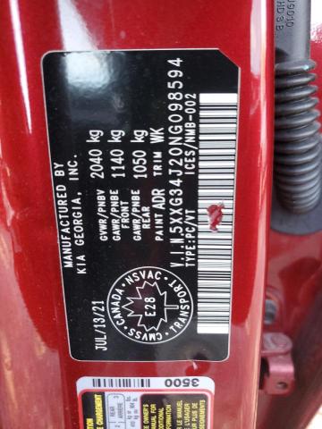 2022 KIA K5 EX 5XXG34J20NG098594