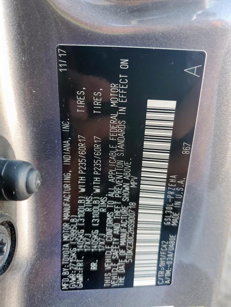 2017 TOYOTA SIENNA LE 5TDKZ3DC2HS900718