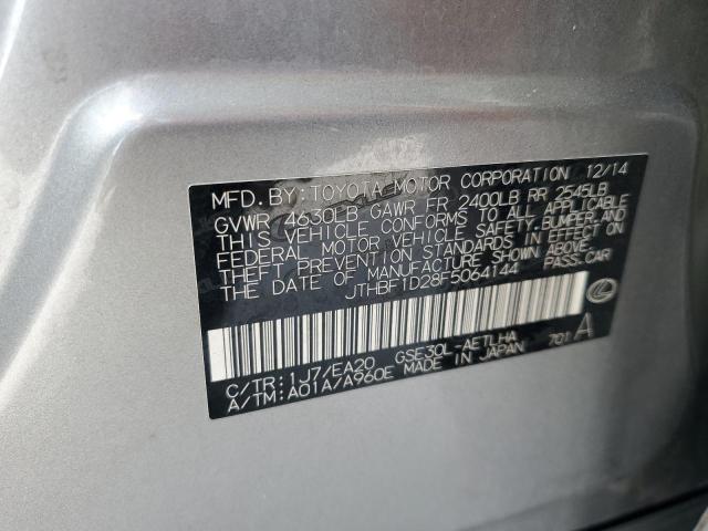 2015 LEXUS IS 250 JTHBF1D28F5064144