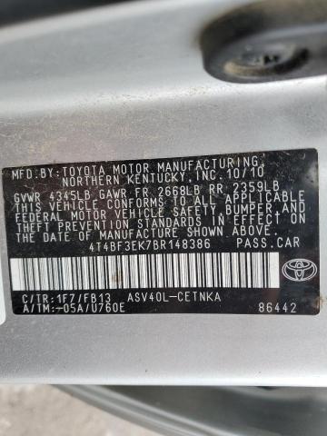 2011 TOYOTA CAMRY BASE - 4T4BF3EK7BR148386