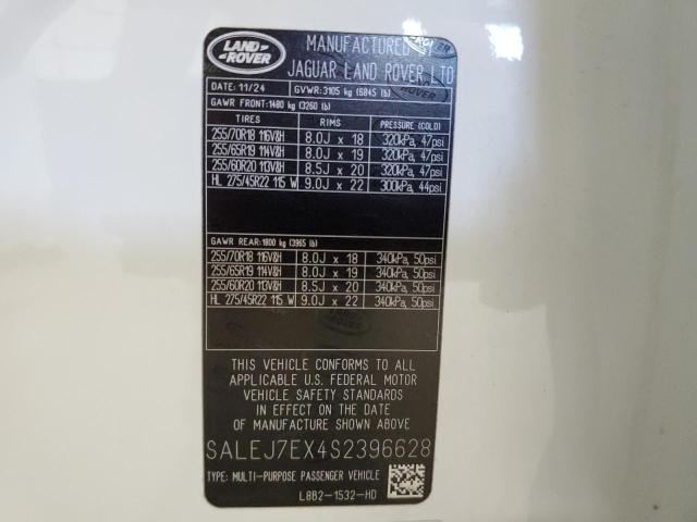 2025 LAND ROVER DEFENDER 110 S SALEJ7EX4S2396628