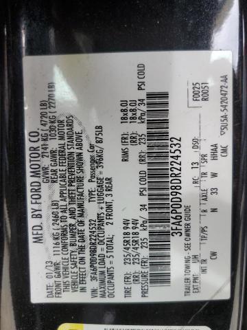 2013 FORD FUSION TITANIUM #3310445305