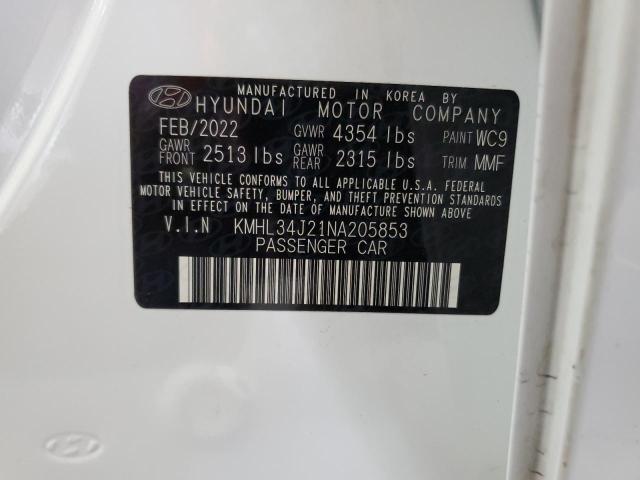 2022 HYUNDAI SONATA LIM KMHL34J21NA205853