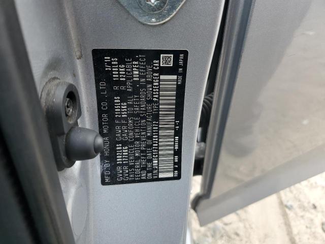2018 HONDA CIVIC EXL JHMFC1F78JX011072
