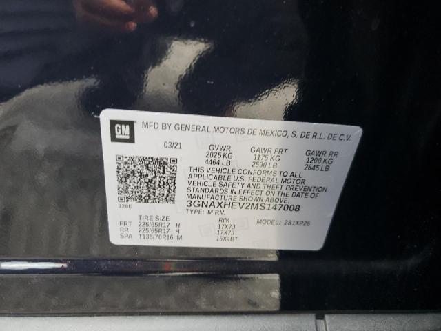 2021 CHEVROLET EQUINOX LS 3GNAXHEV2MS147008