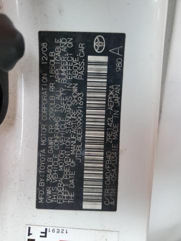 2009 TOYOTA COROLLA BA #3248700253