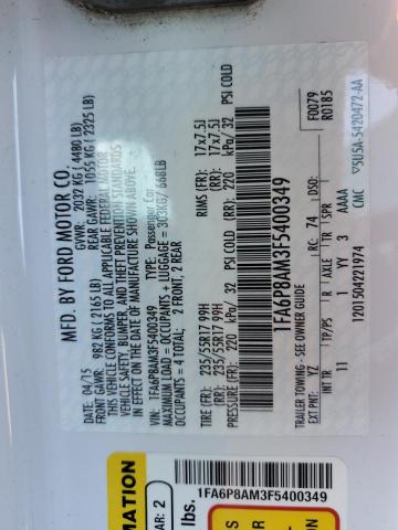 2015 FORD MUSTANG 1FA6P8AM3F5400349
