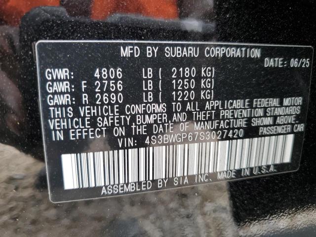2025 SUBARU LEGACY TOU 4S3BWGP67S3027420