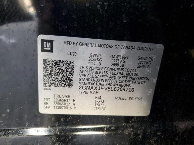 2020 CHEVROLET EQUINOX LT 2GNAXJEV5L6209716