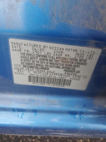 2020 NISSAN VERSA SV 3N1CN8EV9LL893832