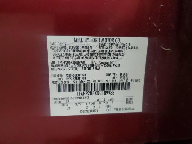 2013 FORD TAURUS SEL #3246882491