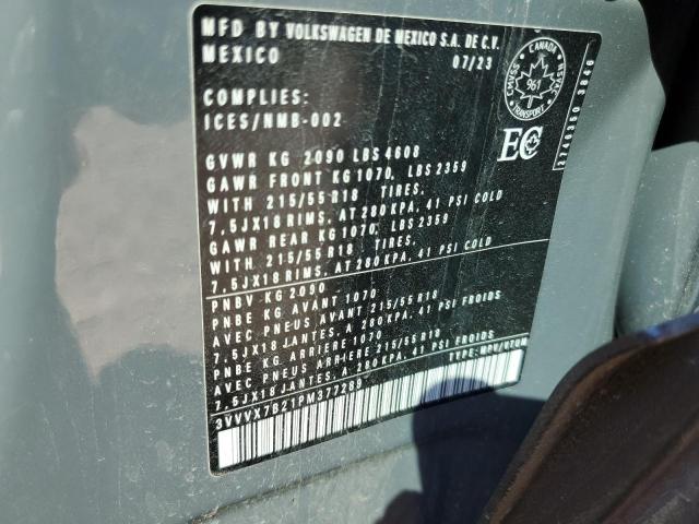 2023 VOLKSWAGEN TAOS SE 3VVVX7B21PM377289