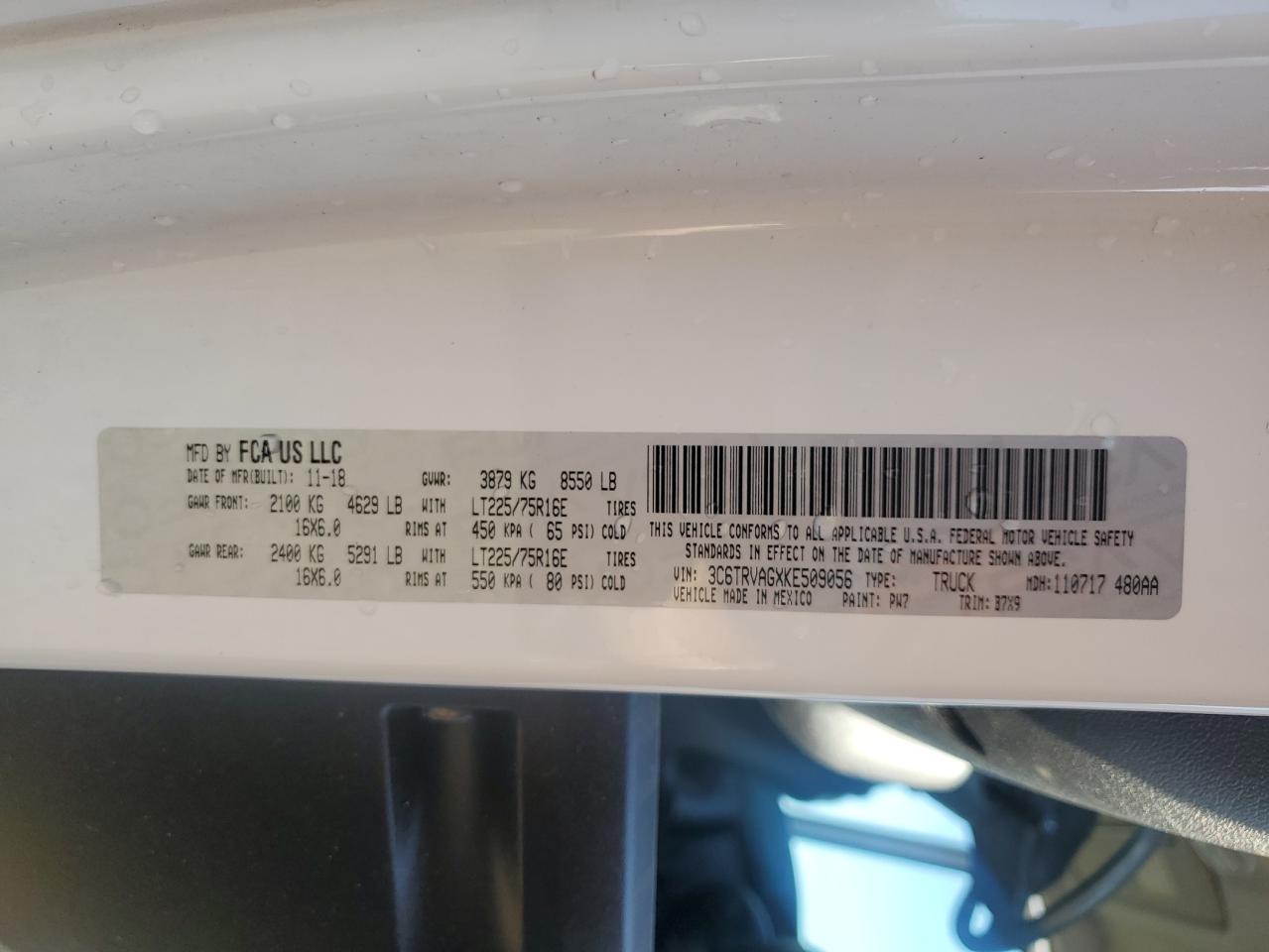 RAM PROMASTER 1500 STANDARD