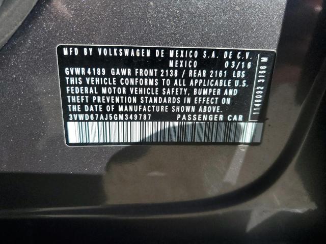 2016 VOLKSWAGEN JETTA SE 3VWD67AJ5GM349787