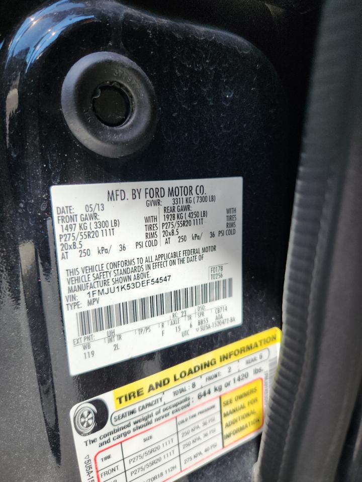 Lot #3316093251 2013 FORD EXPEDITION LIMITED