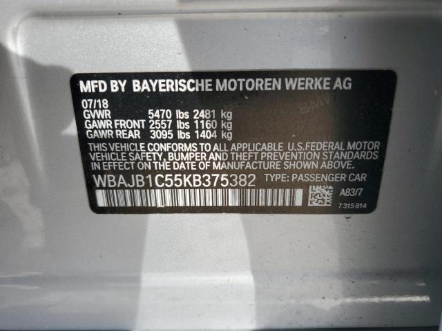 2019 BMW 530XE WBAJB1C55KB375382