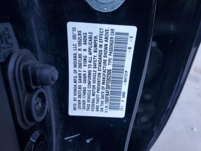2015 HONDA CIVIC HYBR 19XFB4F30FE002506