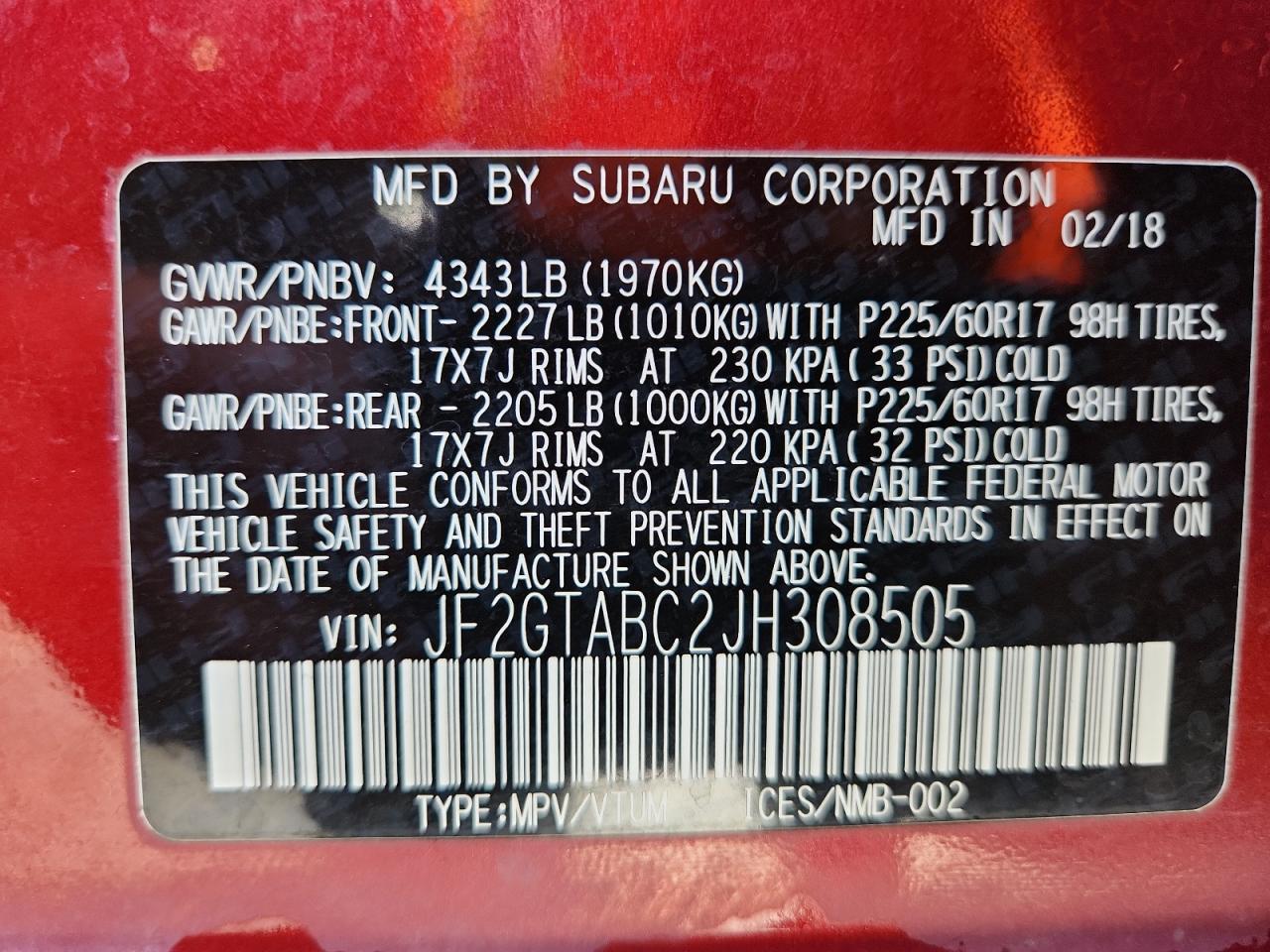 SUBARU CROSSTREK PREMIUM