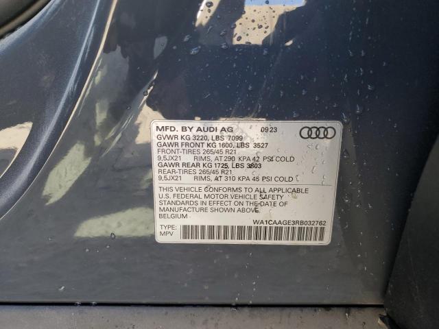 2024 AUDI Q8 E-TRON SPORTBACK PREMIUM PLUS WA1CAAGE3RB032762