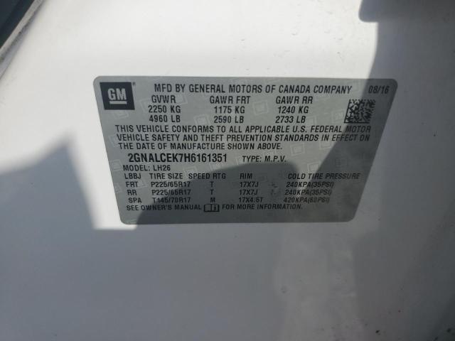 2017 CHEVROLET EQUINOX LT - 2GNALCEK7H6161351