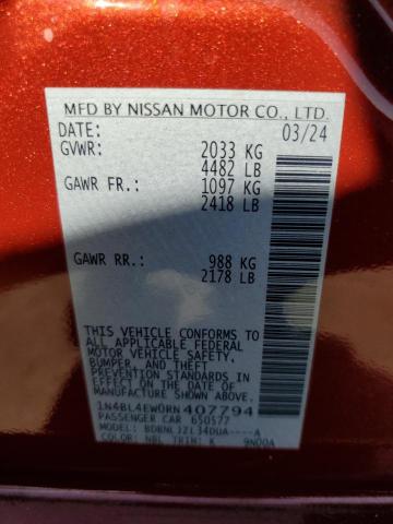 2024 NISSAN ALTIMA SL 1N4BL4EW0RN407794