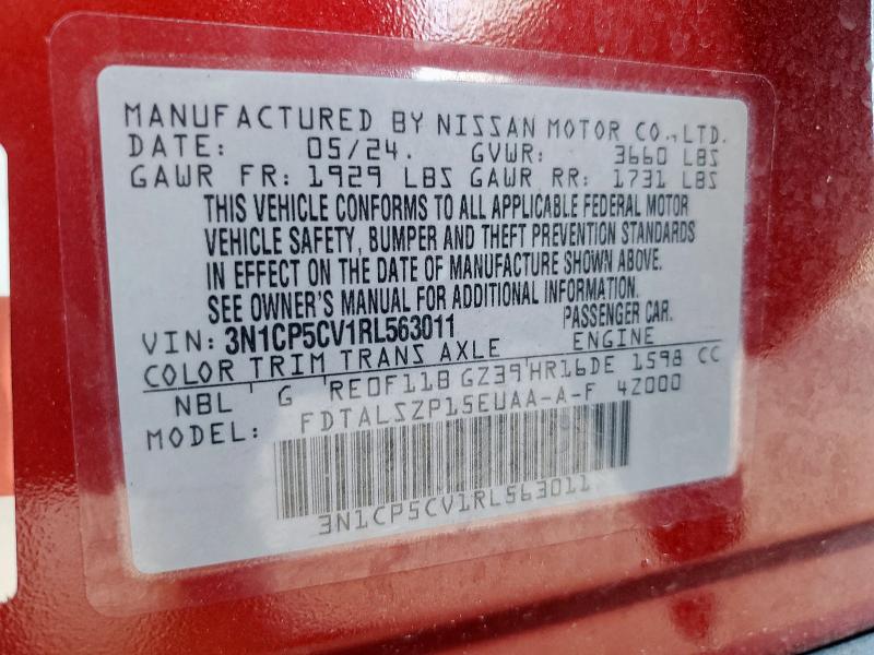 2024 NISSAN KICKS SV 3N1CP5CV1RL563011