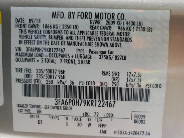 2019 FORD FUSION SE #3294427498