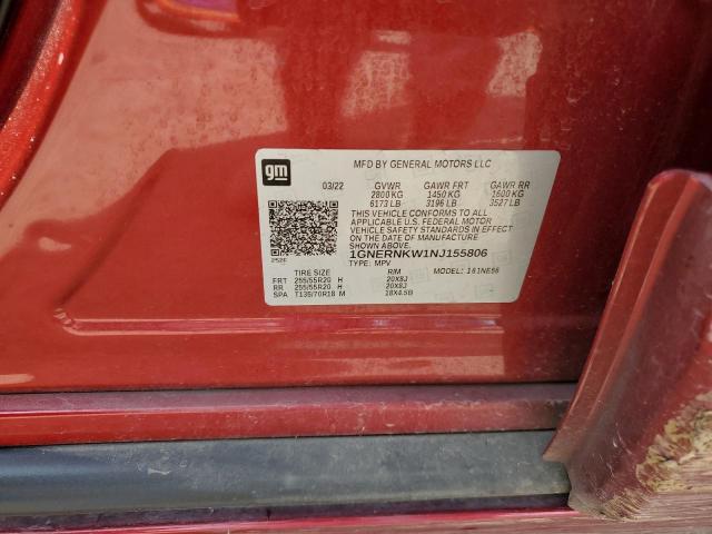 2022 CHEVROLET TRAVERSE H 1GNERNKW1NJ155806