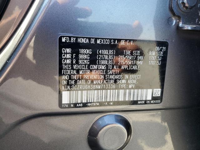 2022 HONDA HR-V LX - 3CZRU6H38NM713336