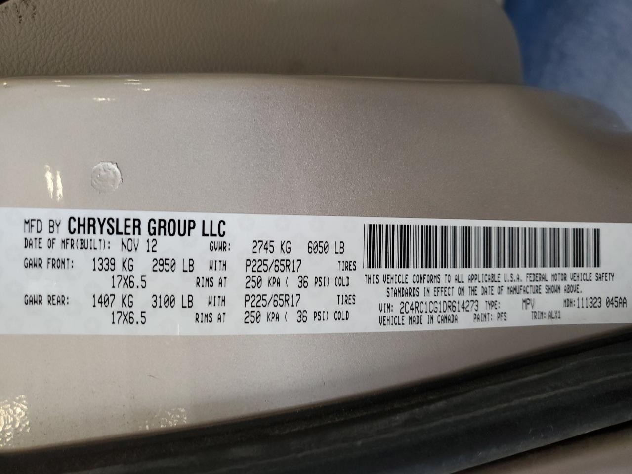 CHRYSLER TOWN & COUNTRY TOURING L