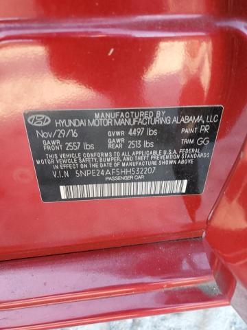 2017 HYUNDAI SONATA SE 5NPE24AF5HH532207