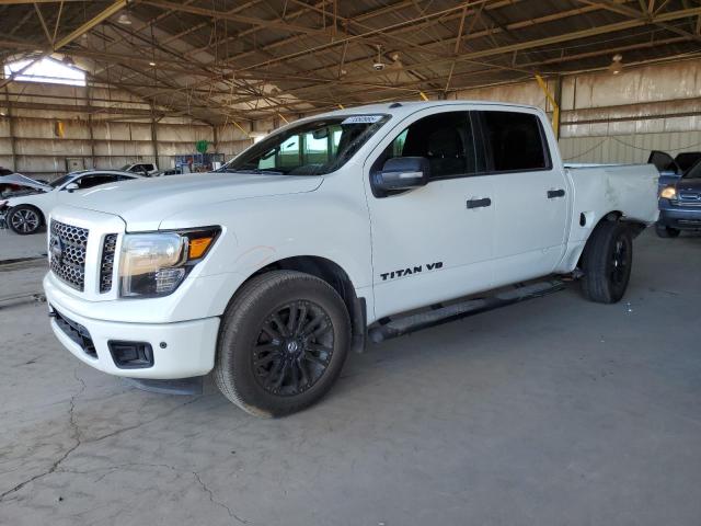 NISSAN TITAN SV 2019 white  gas 1N6AA1E50KN531455 photo #1