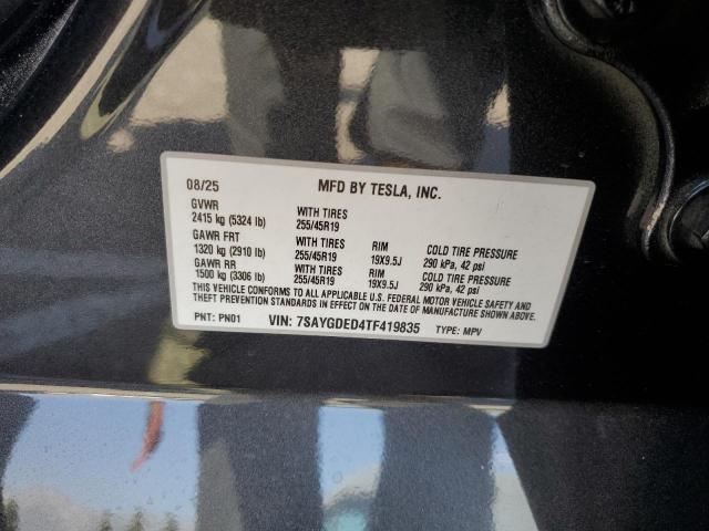 2026 TESLA MODEL Y 7SAYGDED4TF419835