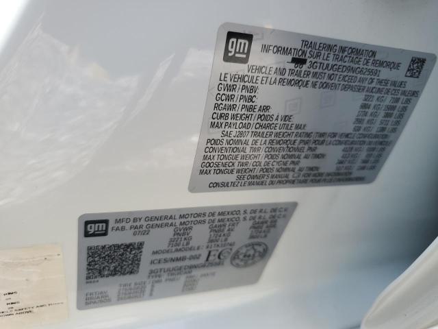 2022 GMC SIERRA K15 3GTUUGED9NG625591