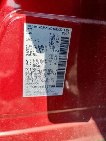 2017 NISSAN PATHFINDER - 5N1DR2MN5HC652790