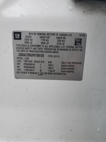 2015 GMC TERRAIN SL 2GKALTEK2F6108129
