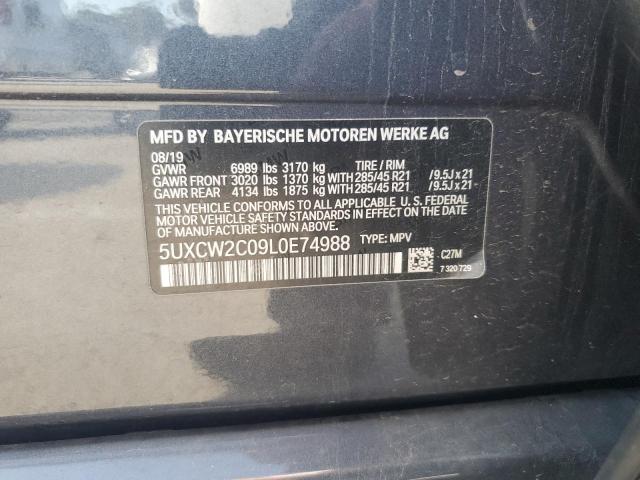 2020 BMW X7 XDRIVE40I 5UXCW2C09L0E74988