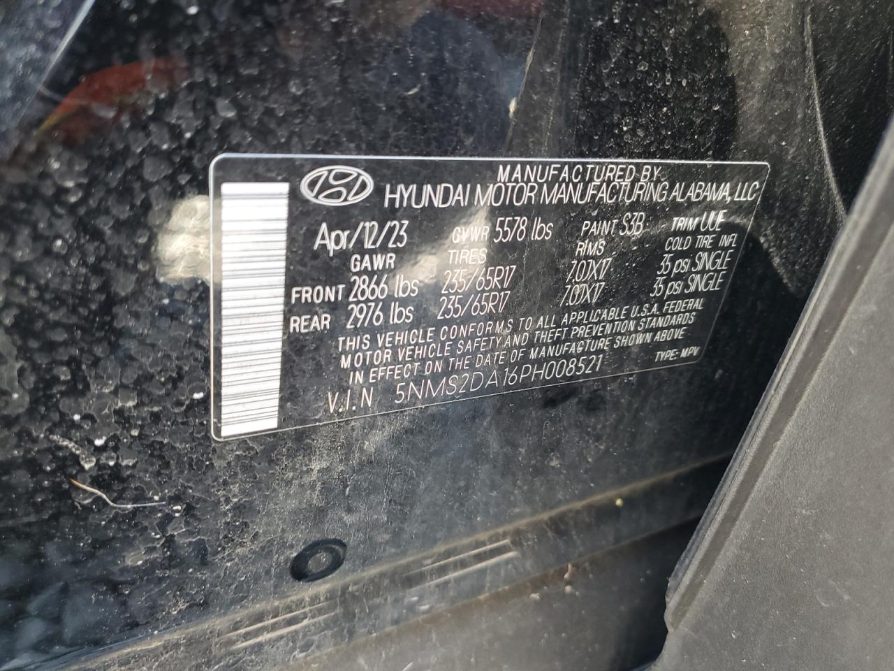 HYUNDAI SANTA FE BLUE