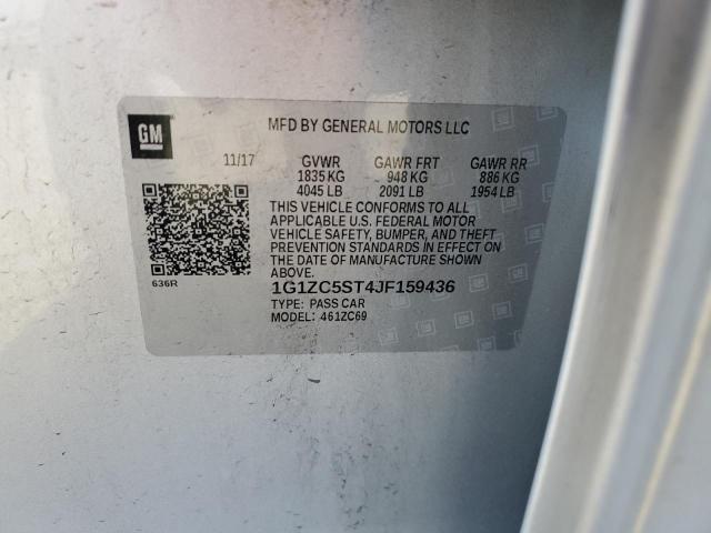 2018 CHEVROLET MALIBU LS 1G1ZC5ST4JF159436