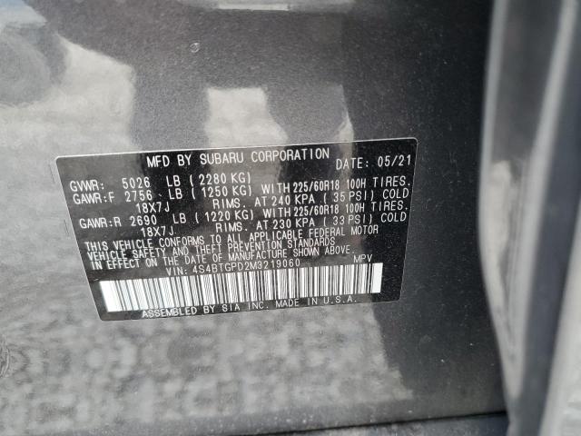 2021 SUBARU OUTBACK TO 4S4BTGPD2M3219060