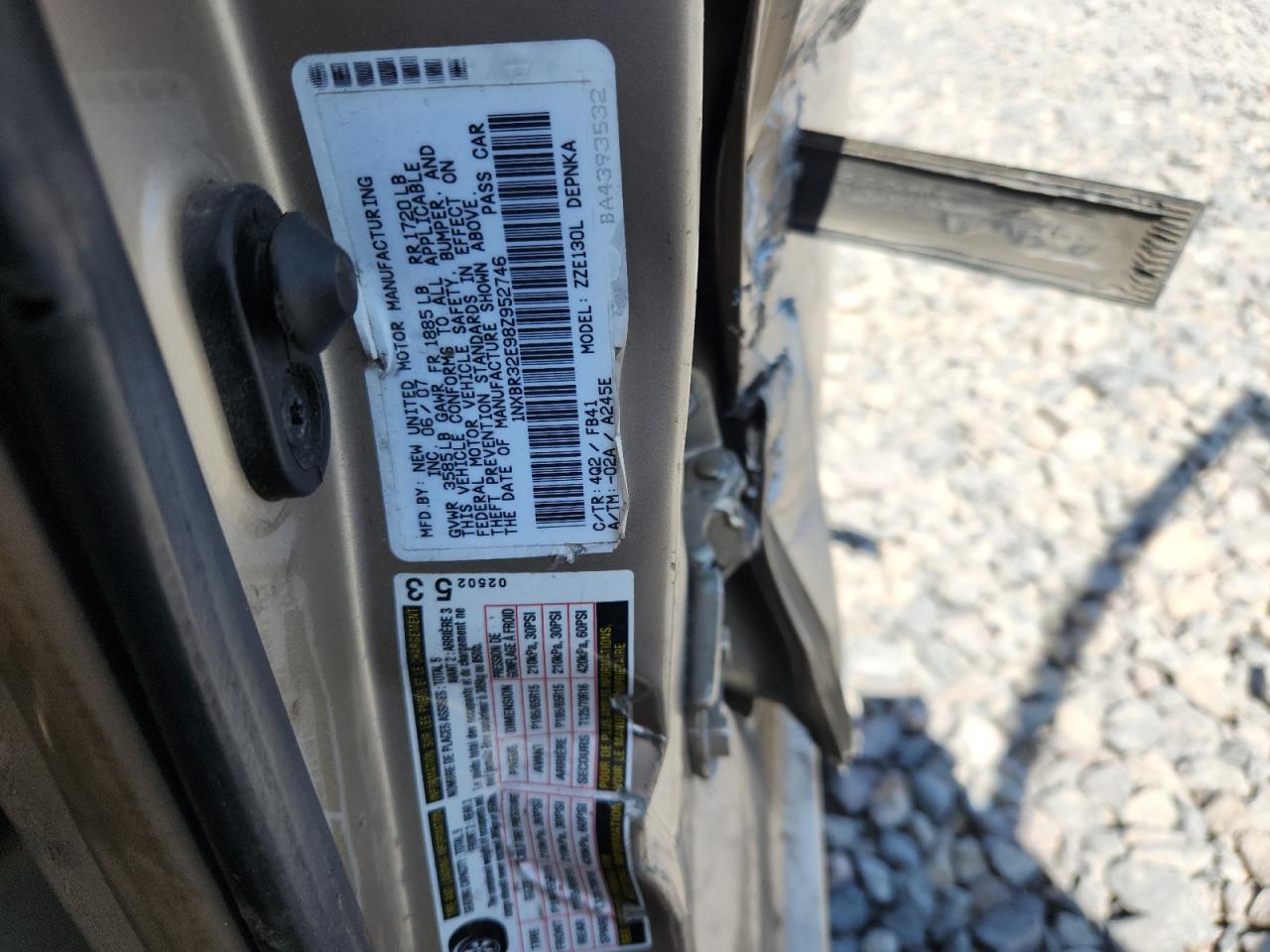 Lot #3296419636 2008 TOYOTA COROLLA CE