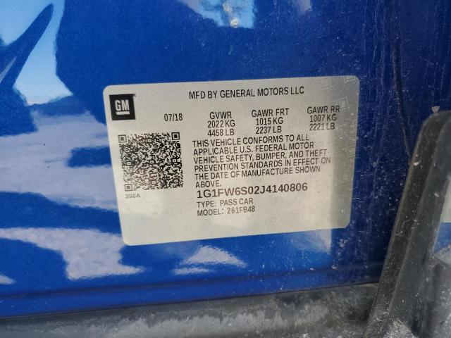 2018 CHEVROLET BOLT EV LT 1G1FW6S02J4140806