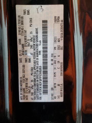 2015 FORD F150 SUPER 1FTFX1EF2FFC05253