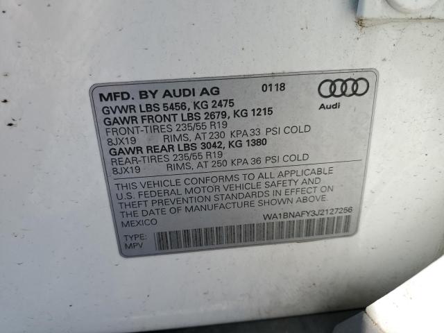 2018 AUDI Q5 PREMIUM WA1BNAFY3J2127256