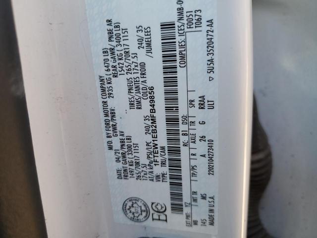 2021 FORD F150 SUPER 1FTEW1EB2MFB49856