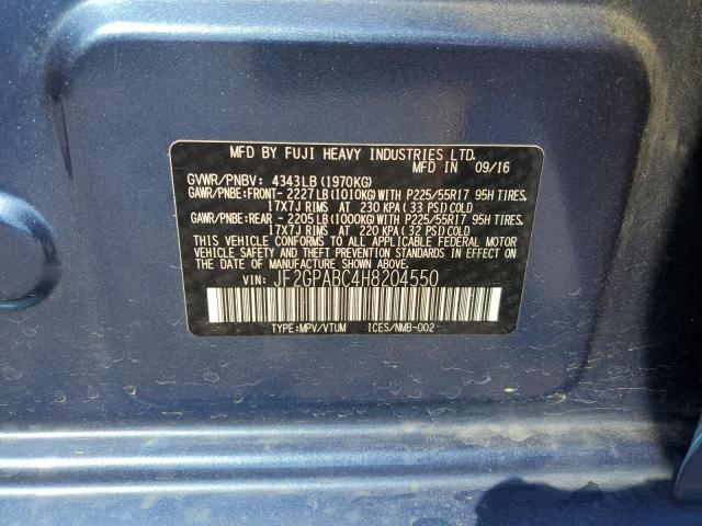 2017 SUBARU CROSSTREK PREMIUM JF2GPABC4H8204550