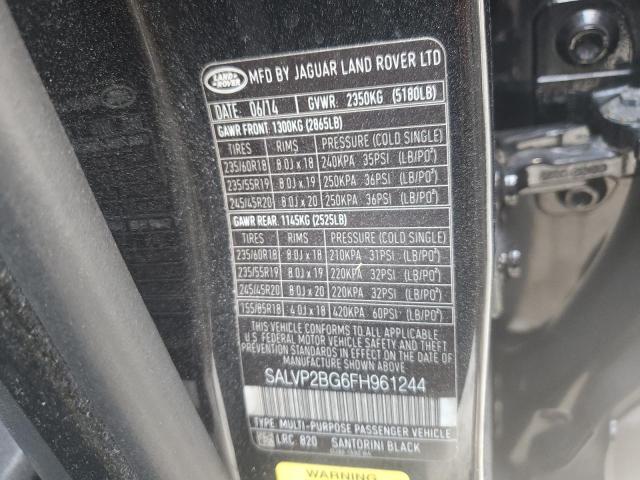 2015 LAND ROVER RANGE ROVER EVOQUE PURE PLUS SALVP2BG6FH961244