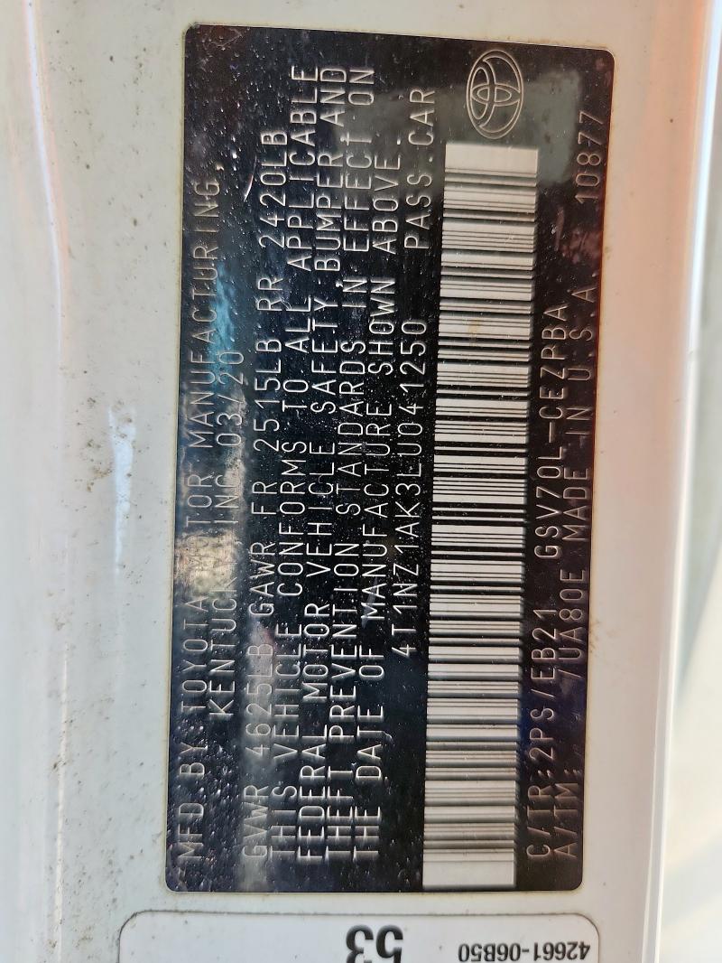 2020 TOYOTA CAMRY TRD #3274642782