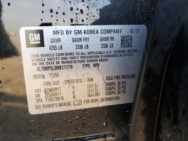 2021 CHEVROLET TRAILBLAZE KL79MPSL9MB171719